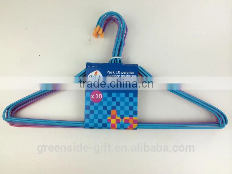 taizhou GS-6101 Durable PE coated metal plastic clothes hanger