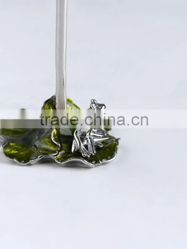 RORO Harmony water lily enamel crystal glass red wine glass