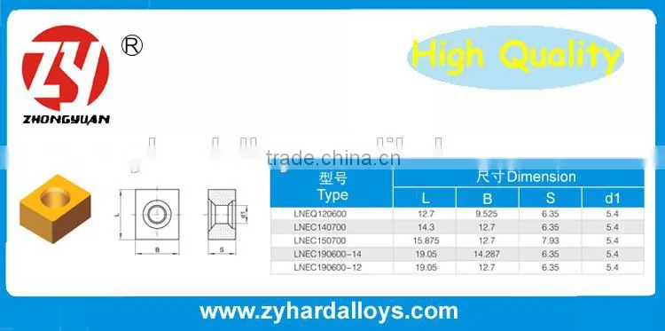 indexable tungsten carbide milling inserts