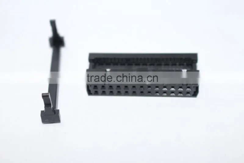 IDC socket 2.54mm flat cable black 26pin
