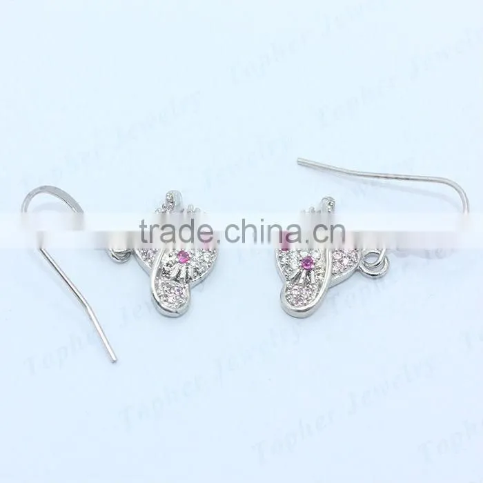 natural stone turquoise silver earring hook