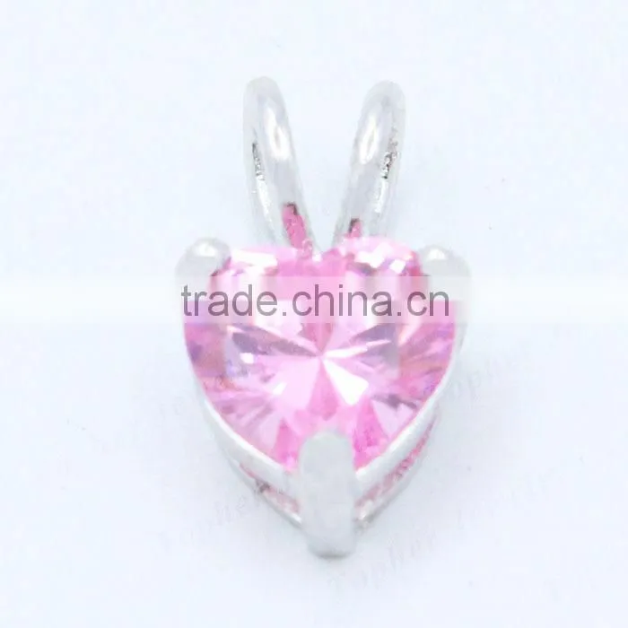 Wholesale Charms Collection Diamond Charms Jewelry red heart stone pendant