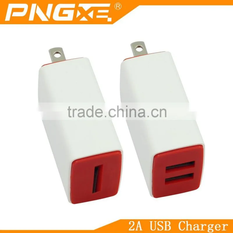 PNGXE 2016 new mobile phone travel charger 5v 2.1a US/EU plug usb travel charger