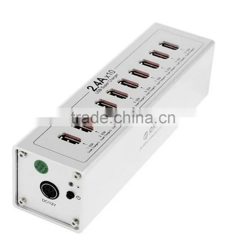 2015 Hot sale Multi USB Charger 10 port mobile phone charging station,USB charging station for ipad stand for OEM/ODM
