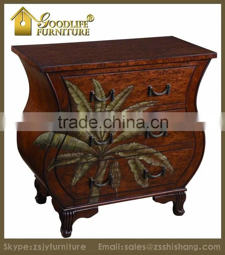 Professinal Hand Painting Bombay Chest with Drawers