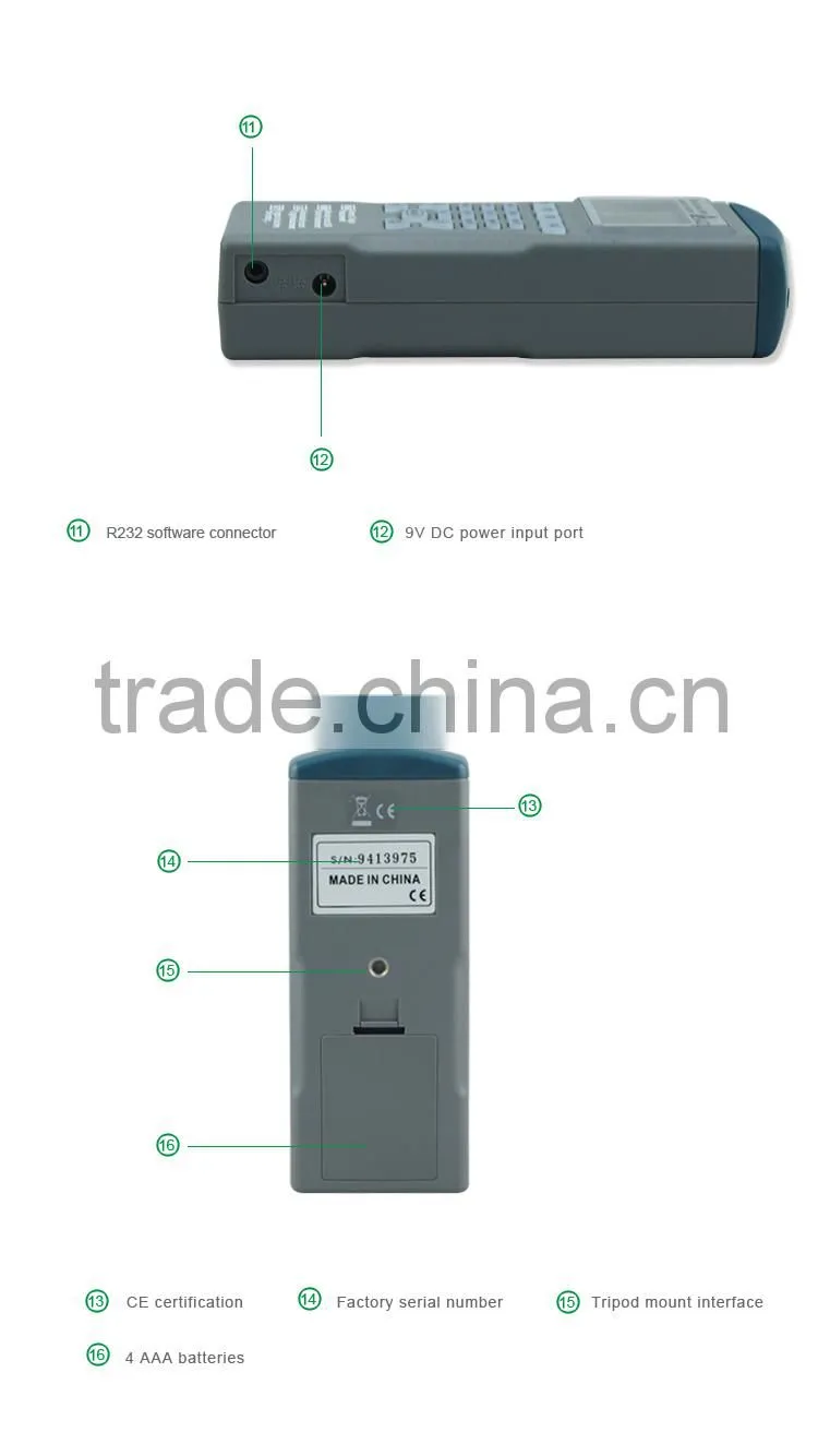 Portable Handheld Temperature Data Recorder Humidity Logger AZ9651
