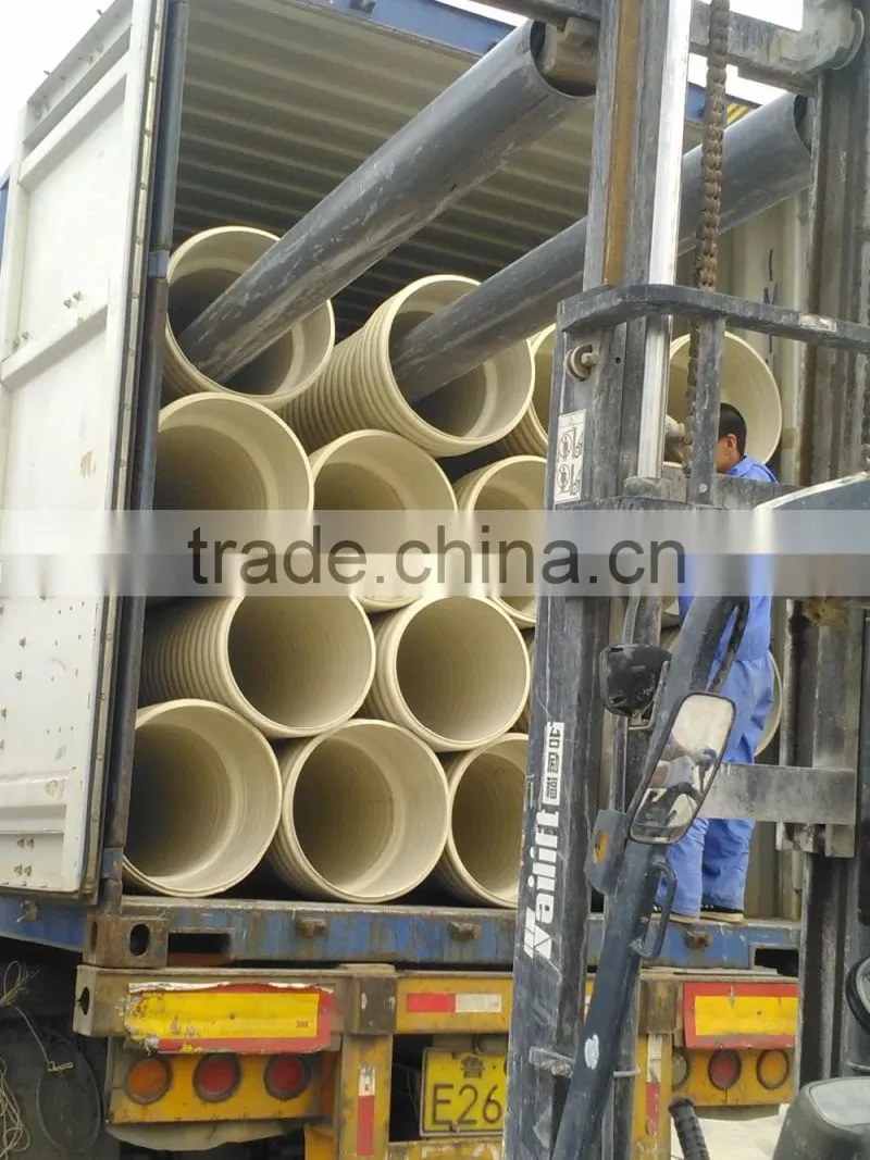 China pvc corrugated drainage pipe factory