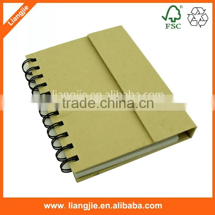 Kraft Cover spiral Eco-friendly Notebook With Pen