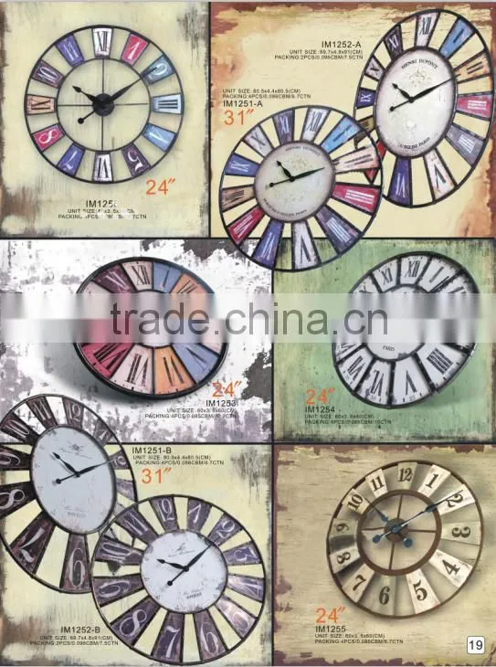 18 inch Wall Decorative Large Metal Home Decor Clock