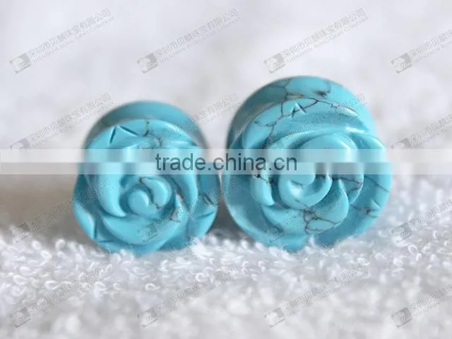 Stone ear plugs piecring jewelry