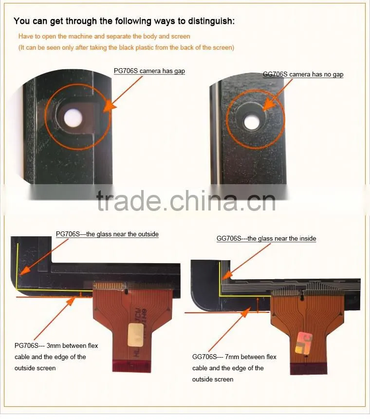Wholesale mobile accessories touch screen digitizer for RS10F440-V1.0