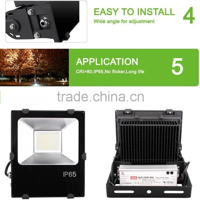 3000-6000K Color Temperature(CCT) powerful outdoor led flood lights 200w