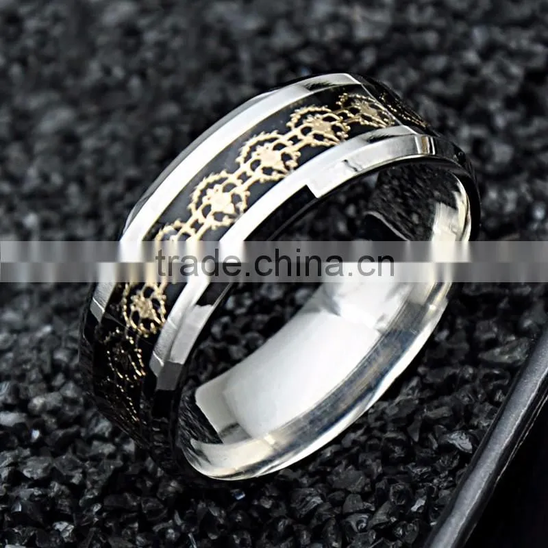 Classic Mens Wedding Band Never Fade Polished Stainless Steel Silver Rings Jewelry