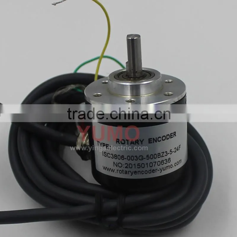 YUMO ISC3806 500PPR 5V CNC system Solid shaft encoder optical price incremental rotary encoder