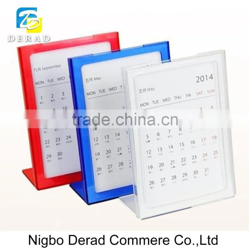 2016 Cheap Sexy Colorful Acrylic Table Calendar