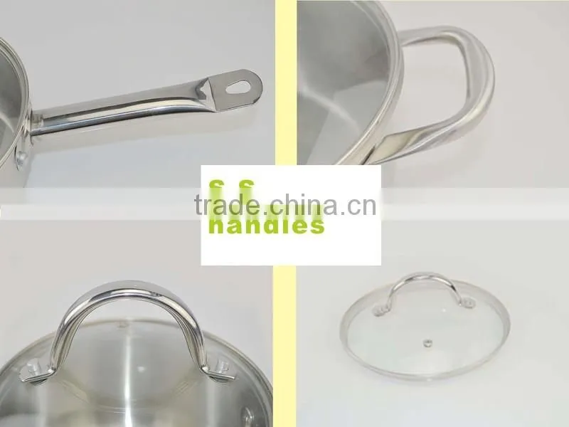 ready made kitchen cabinets 7pcs stainless steel non-stick cookware set clear glass lid saucepan/casserole/non-stick frypan