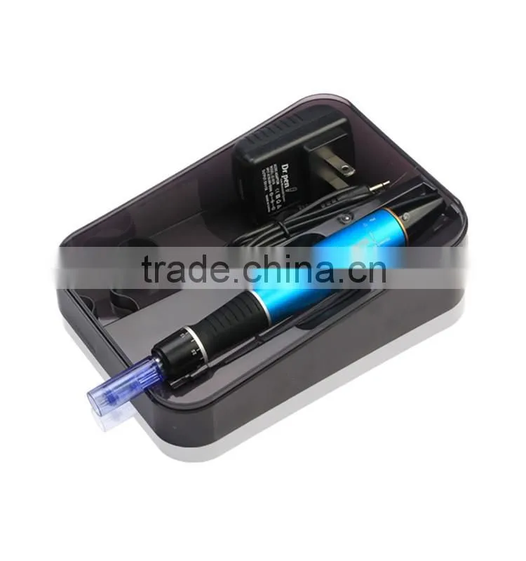 2016 blue wireless derma pen Dr pen microneedle dermapen rechargeable Dr pen