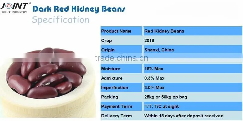 ECO- friendly organic England dark red kidney beans