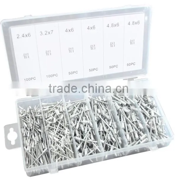 TC BV Certification 400pc Hardware Assorted Aluminum Rivets Kit