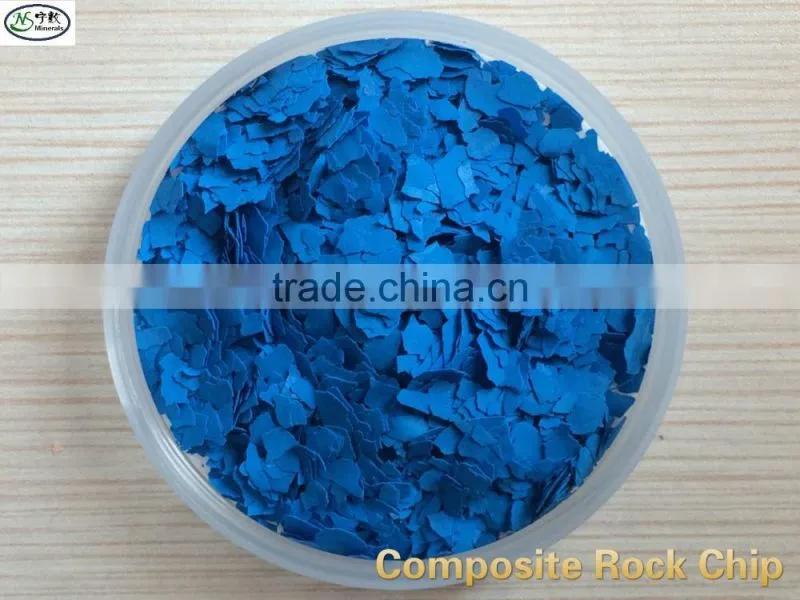 Colorful Composite/Natural Rock chips polymar flakes for granite and marble stone effect coating