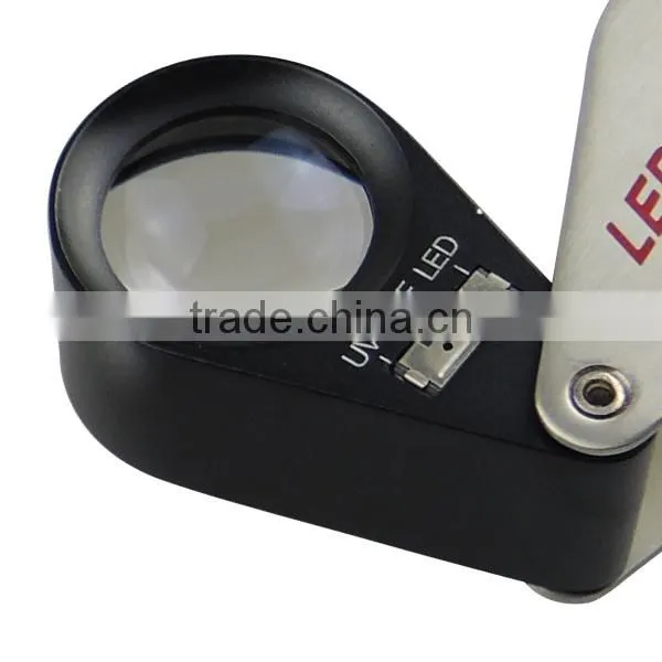 20X Jeweler Loupe Magnifier + LED & UV light 21mm Lens Jewel Identifier Tool