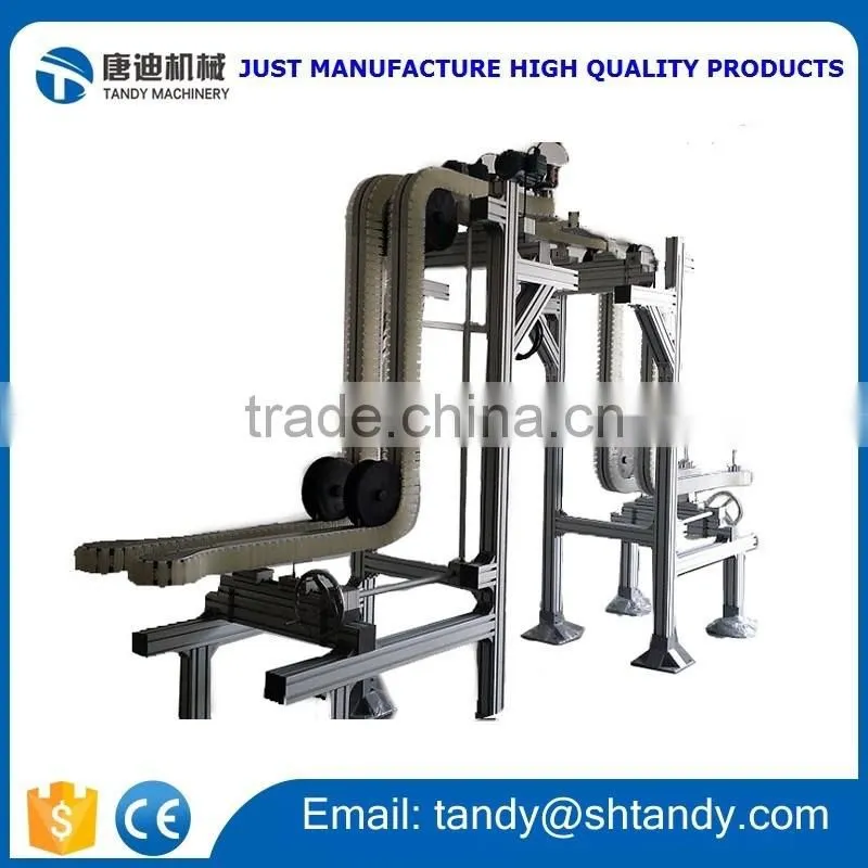 Good quality clamping bottle flexible chain conveyor with lifting conveyer