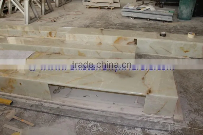 Handemade Good Price LIGHT LIGHT GREEN ONYX COUNTERTOPS