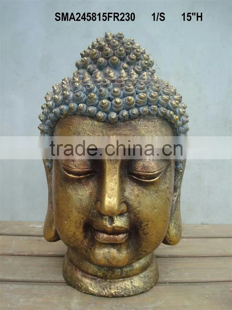 Resin made buddha head statue for garden decorative