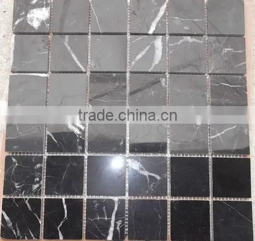 Nero Marquina with White vein marble Mosaic Tile 305x305 price