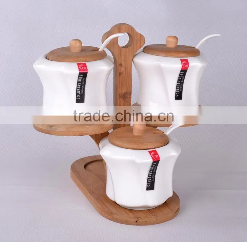 hot sale high quality porcelain ceramic kitchen canisters/ceramic kitchen canister sets/4pcs ceramic canister sets