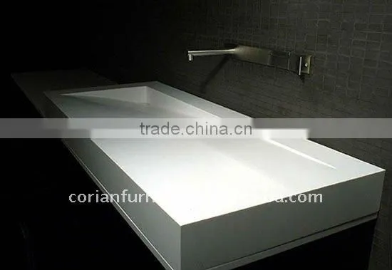 New design 2016 corian wall hung wash hand basin