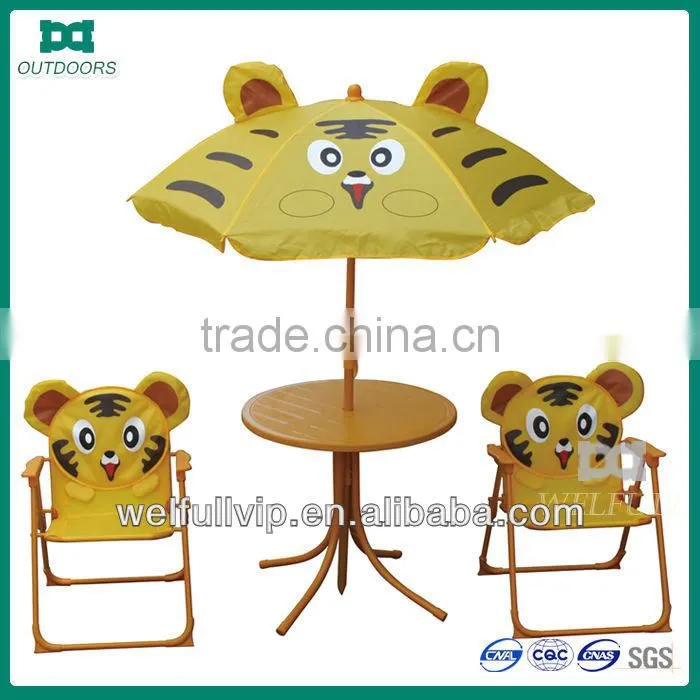 Kids camping tables and chairs beach umbrella