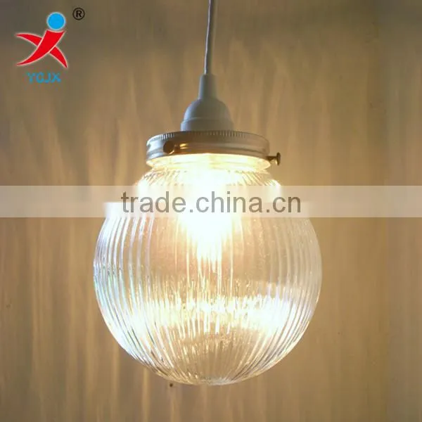Industrial hanging lighting glass pendant light