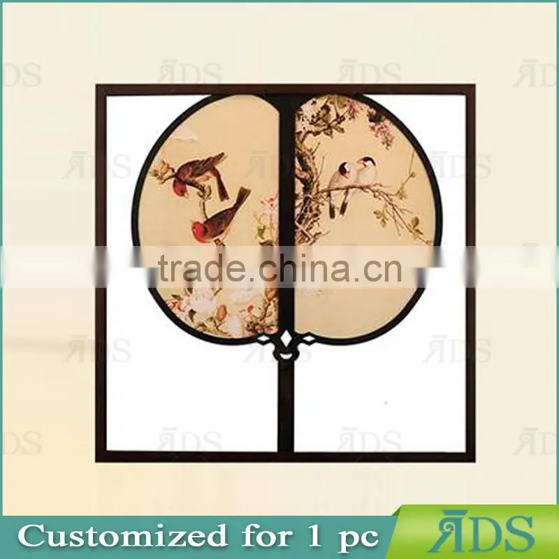 Framed Handmade Chinese Fan Canvas Wall Art