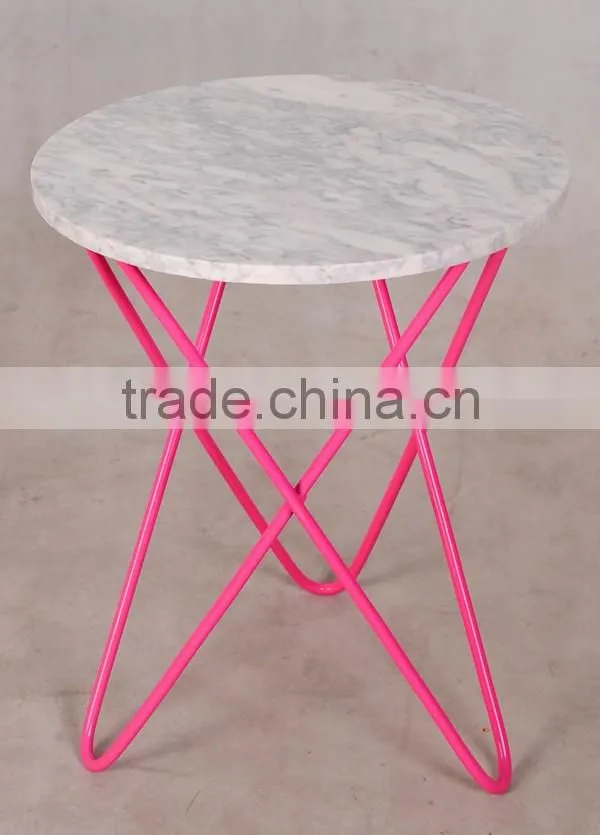 Modern style factory price metal iron coffee table with Wire U shape metal legs