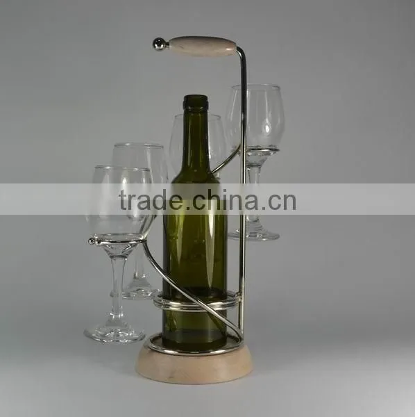 Metal red wine cup holder/rack