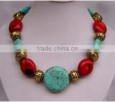 wholsale 15-20mm red original coral beads necklace