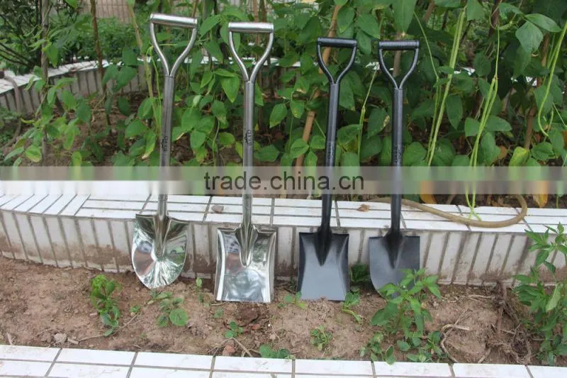 high quality stainless steel D shape garden hand snow shovel