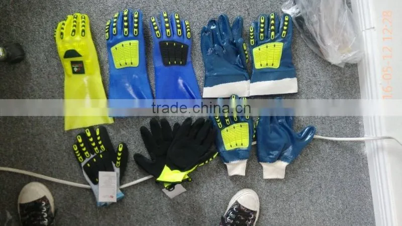 SunnyHope PVC coated oil resistant TPR Impact Gloves