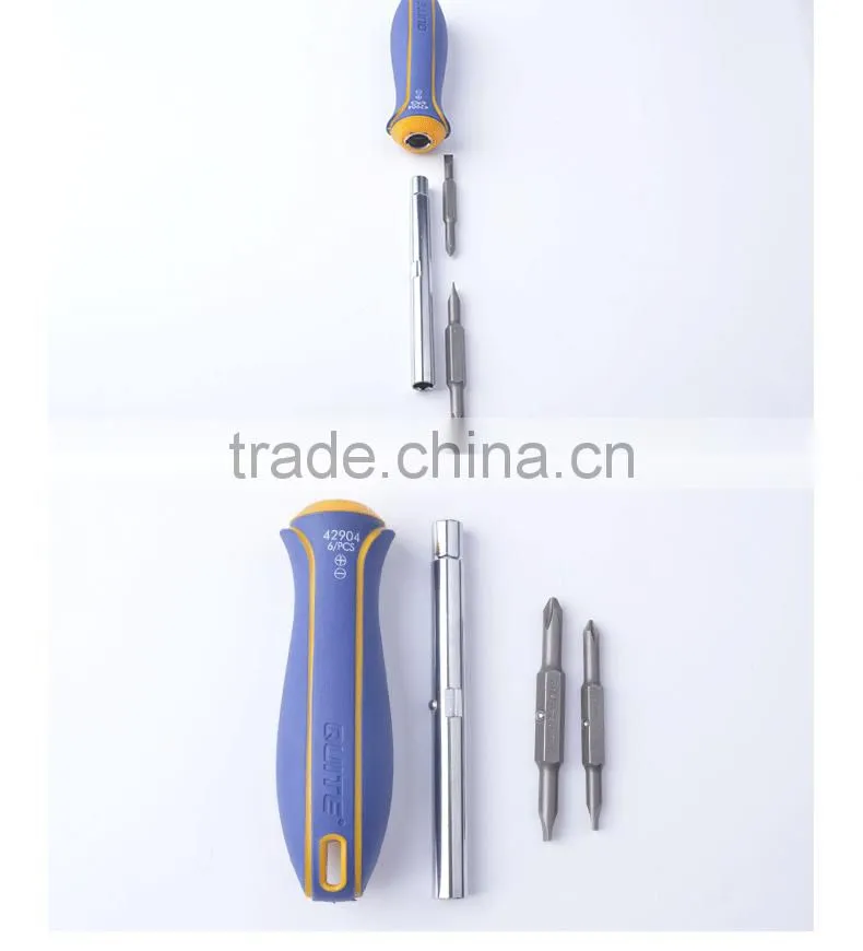 6 in 1 screwdrvier set ,Multifunctional combination screwdriver set,DIN CR-V screwdriver set