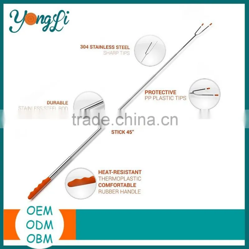 Great for Campfires & Outdoor Cooking Telescopic Barbecue Forks