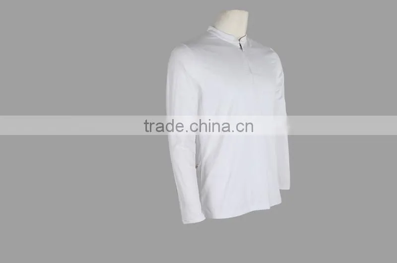 Free Sample Long Sleeves 100% Cotton Screen Printing Plain White Tee Shirt