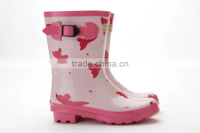 pretty rubber rain boots for woman