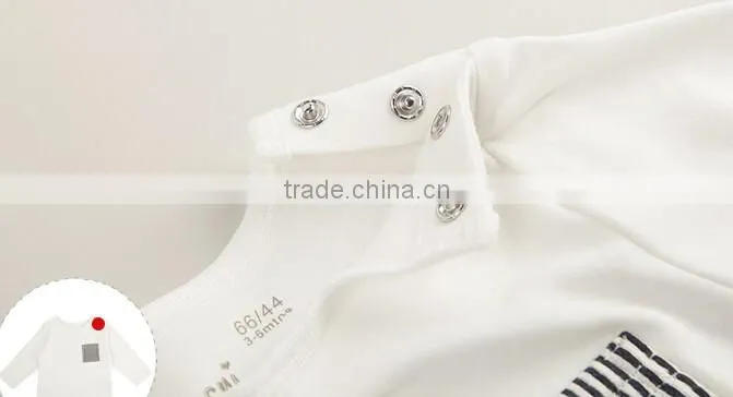 wholesale soft cotton 0-2years infant Toddler shirts long sleeve white t-shirt