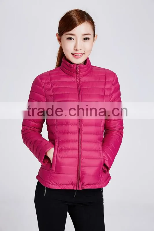 2015 elegant and ultralight women duck down jacket