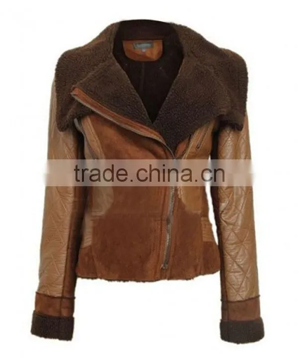 2018 fashion woman fake fur jackethigh quality garment manufacturer fashion fake leather jacket OEM factory