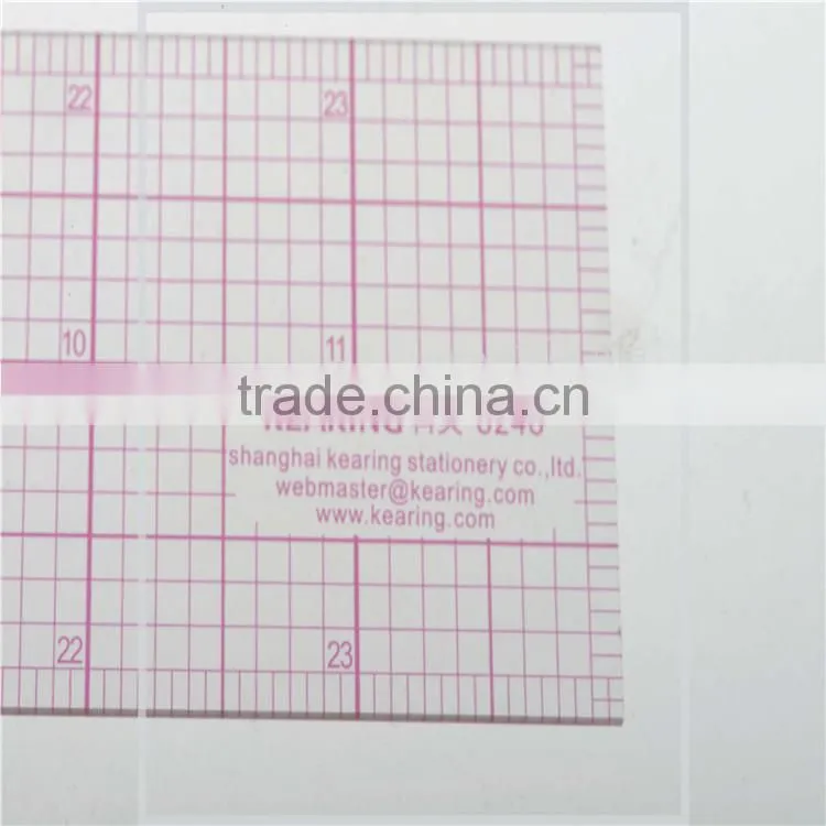 Factory wholesale plastic painting grading ruler in sandwich printing 2"*24" *0.12cm #8248