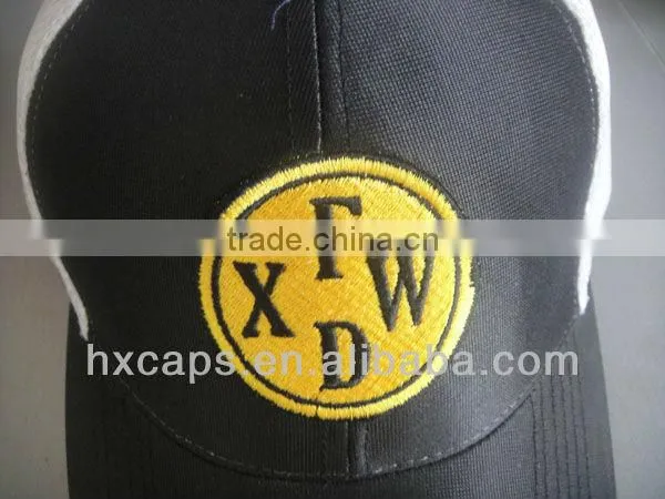 Custom 6 panel ployester baseball mesh cap with patch logo