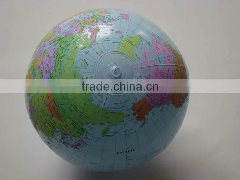 Deflated size 16 inches inflatable globe ball