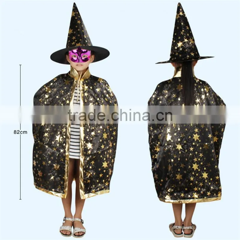 children's show cosplay Costume Halloween Costume magician witch star cloak for party supplies